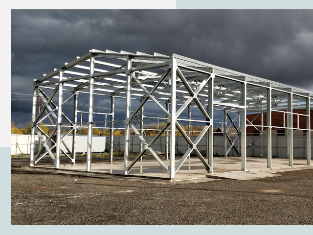 Двускатные ангары в Пятигорск от 616 руб. за квадрат