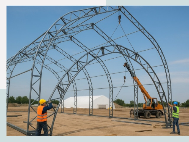 Монтаж ангаров в Пятигорске от 616 руб. - Надежно и быстро